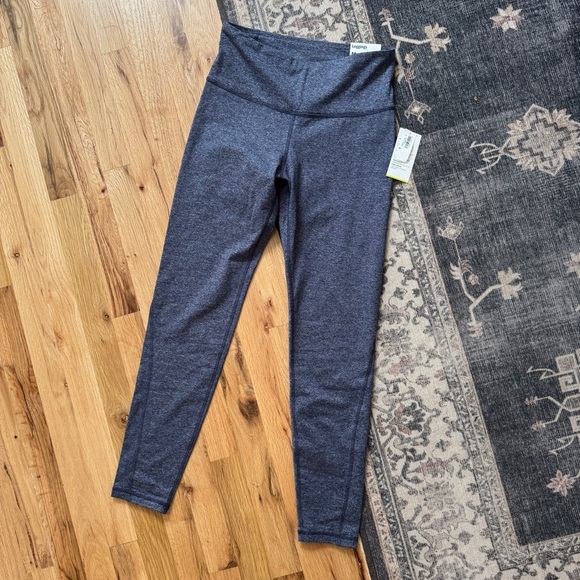 Old Navy NWT Go Dry High Rise Blue Marled Leggings Medium - Picture 1 of 5